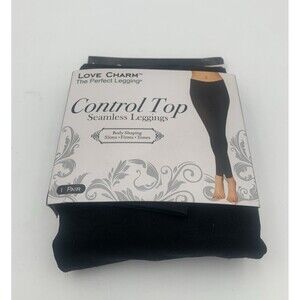 Love Charm Leggings Black Body Shaping Women Size S/M Seamless NWT